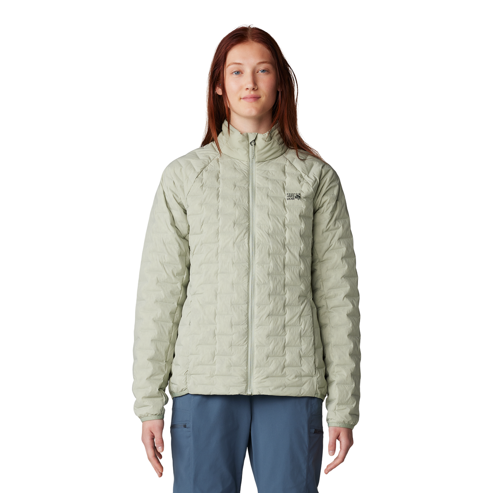 Mountain Hardwear W Stretchdown™ Light Jacket, White sage 341, Grösse: XS
