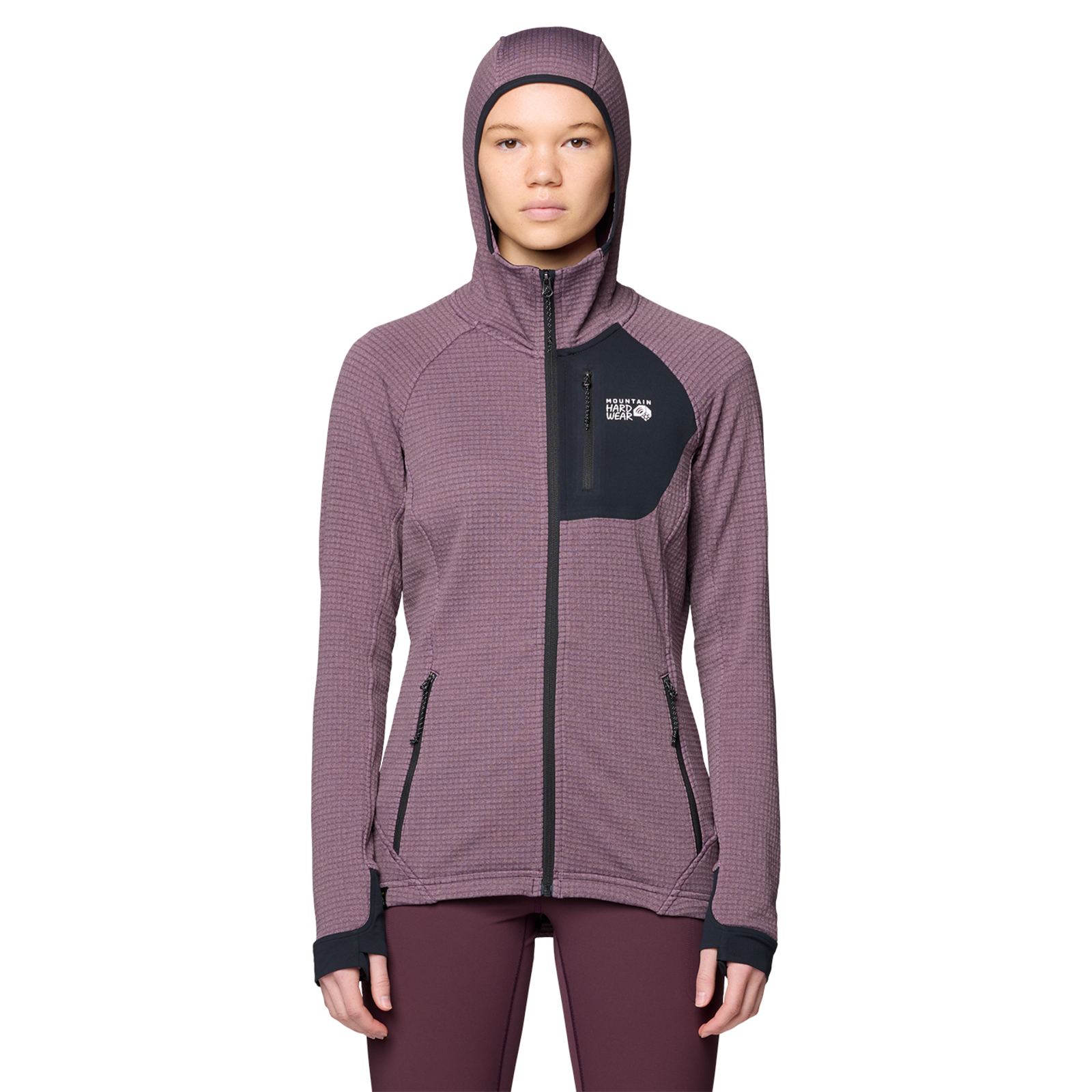 Mountain Hardwear W Polartec® Power Grid™ Full Zip Hoody, violett, Grösse: XS