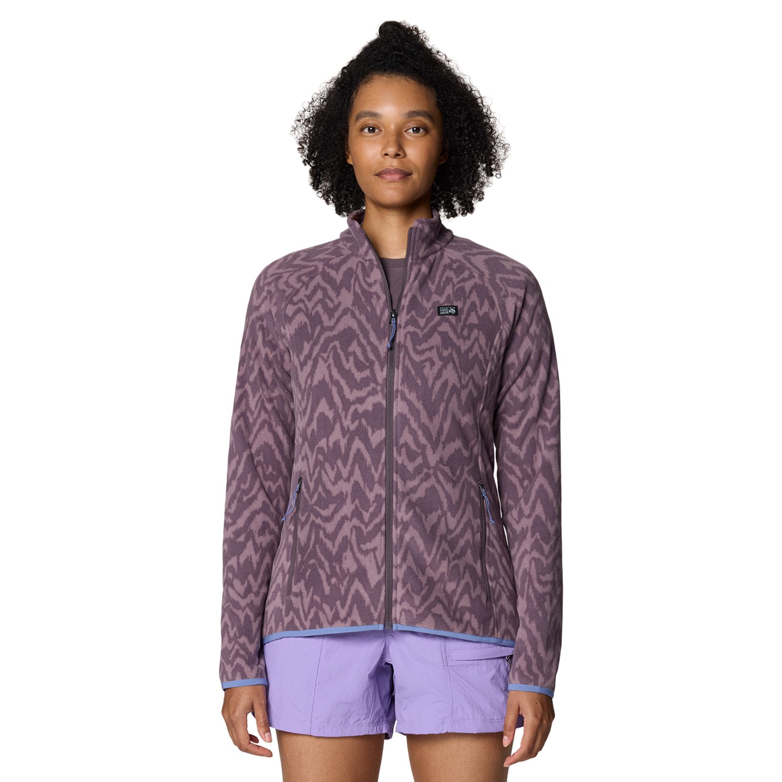 Mountain Hardwear W Microchill™ Full Zip Jacket, Purple sage peaks xl print 574, Grösse: XS
