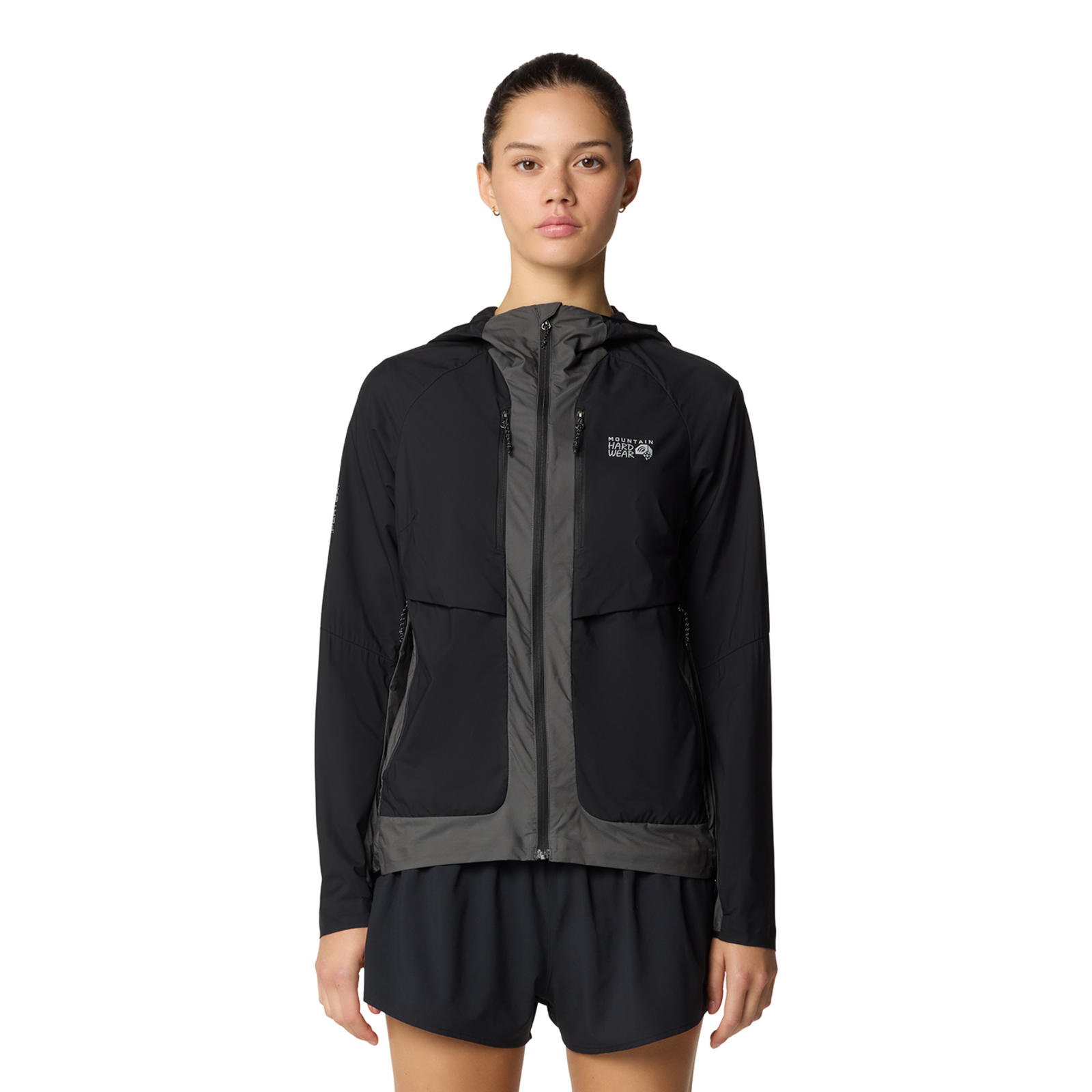 Mountain Hardwear W Kor AirShell™ Hybrid Hooded Jacket, Black, volcanic 010, Grösse: XS