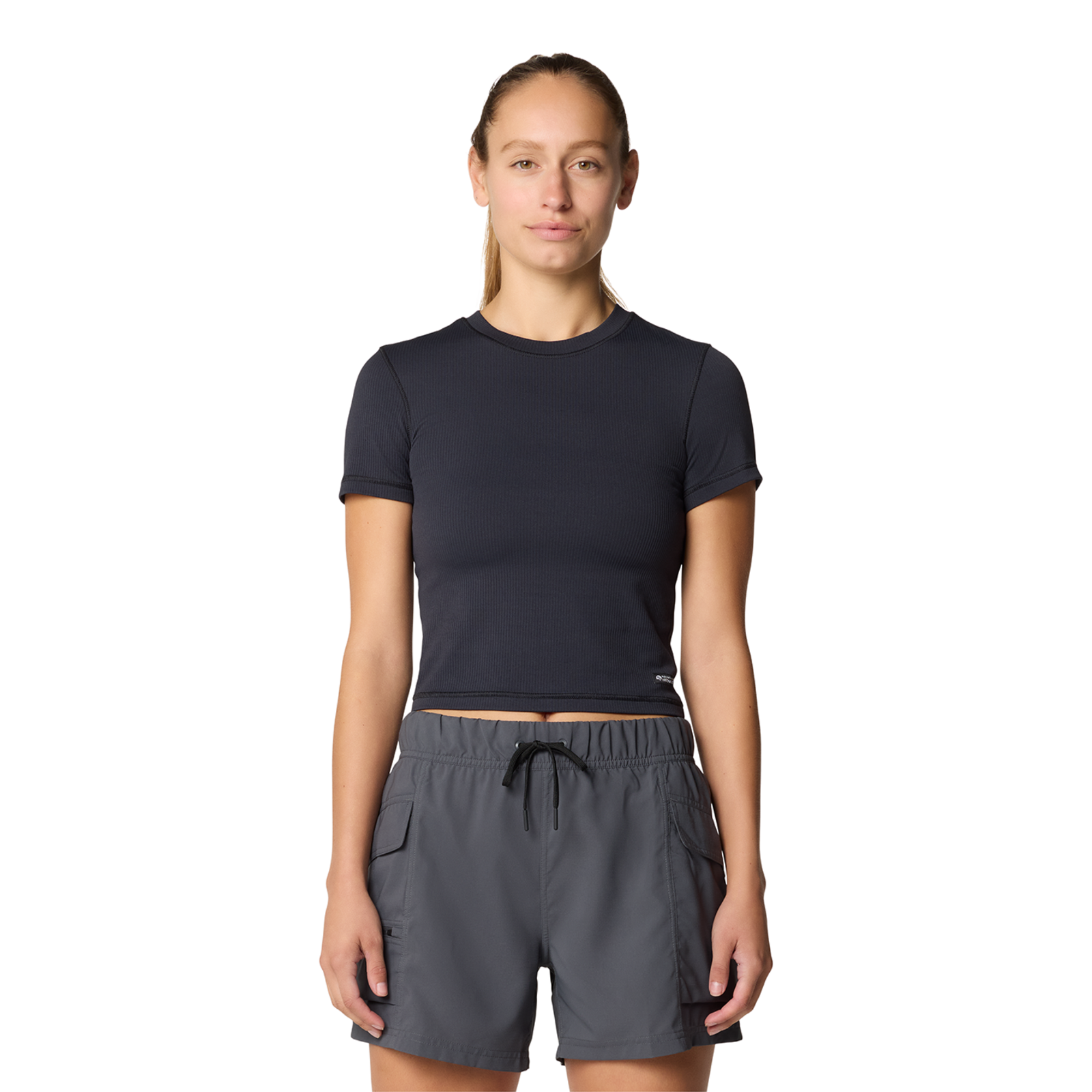 Mountain Hardwear W Peak Knit™ Short Sleeve, Black 010, Grösse: XS