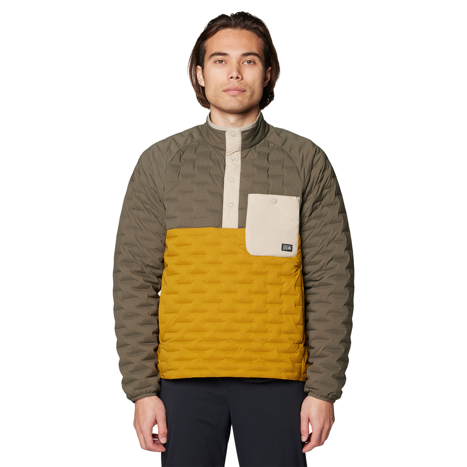 Mountain Hardwear M Stretchdown™ Light Snap Neck, braun, Grösse: S