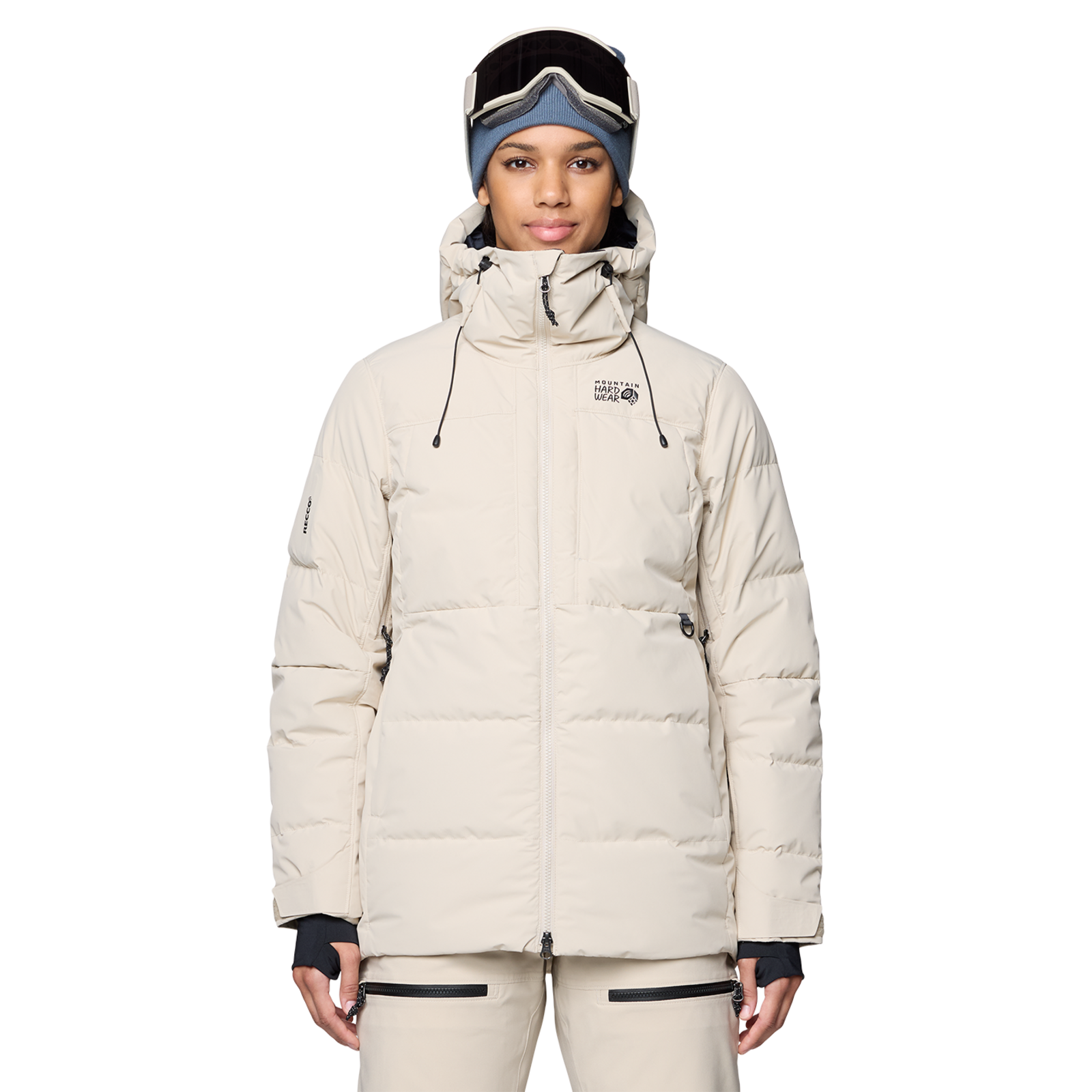 Mountain Hardwear W Powder Maven™ Down Jacket, Fossil 160, Grösse: XS