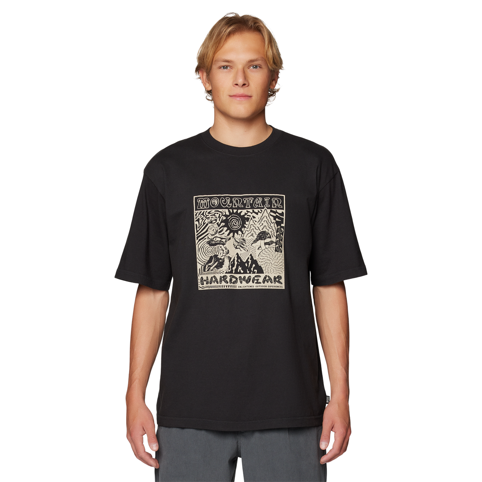 Mountain Hardwear M Collab Graphic™ Short Sleeve, Stealth grey 006, Grösse: S