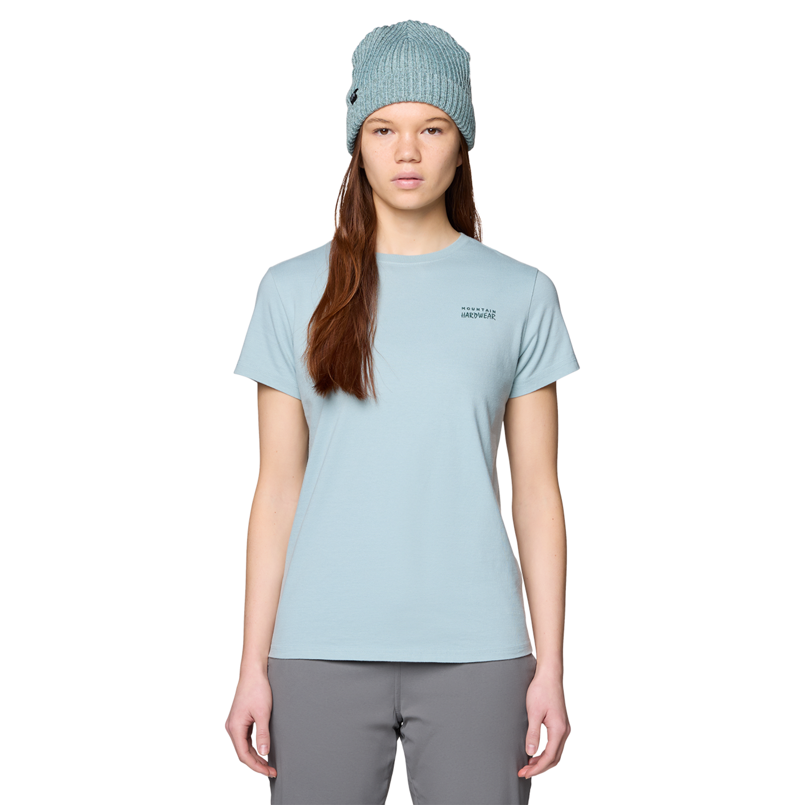 Mountain Hardwear W MHW Logo™ Short Sleeve, Ice shadow 461, Grösse: XS