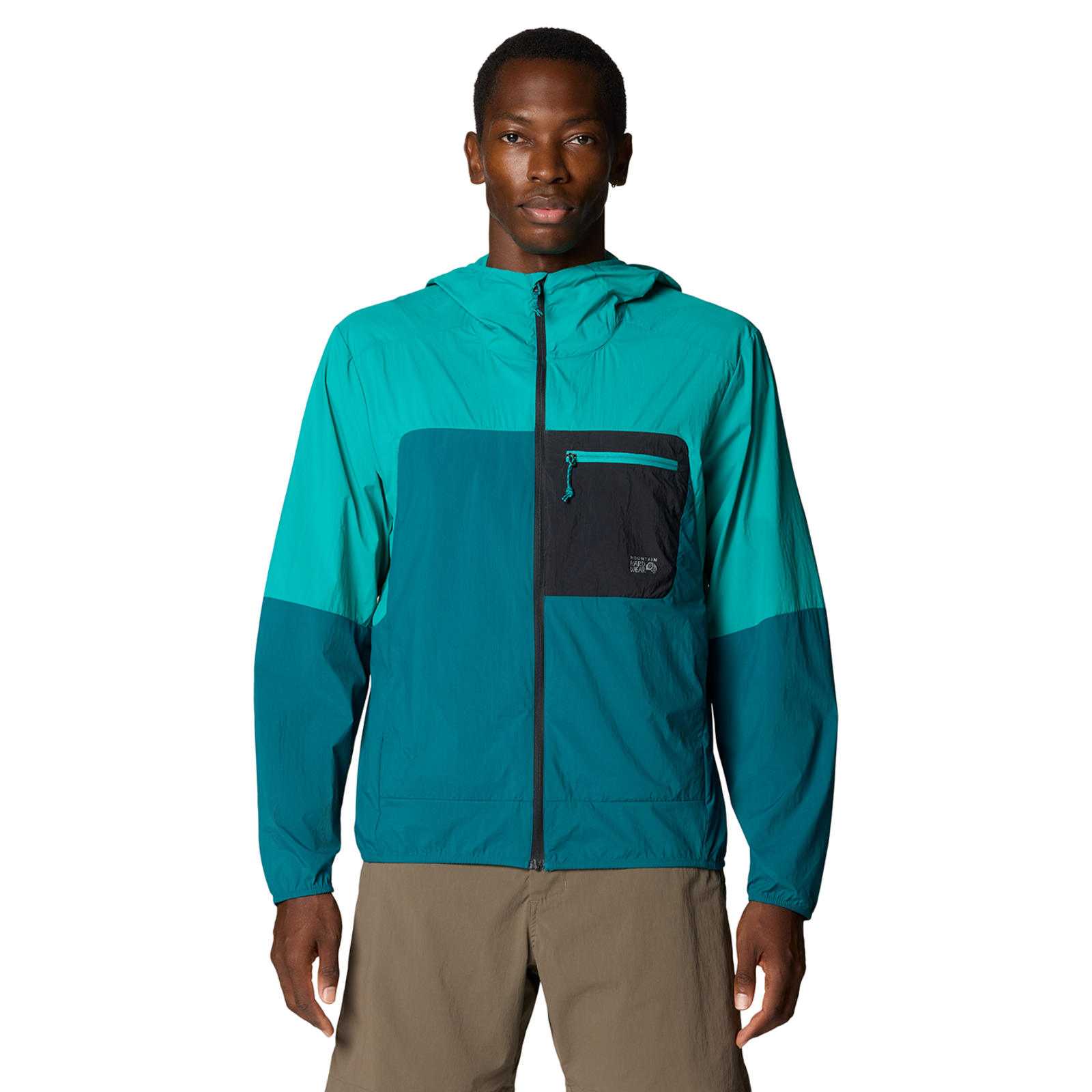 Mountain Hardwear M Wind Veil™ Hooded Jacket, Jack pine, blupernova 314, Grösse: M