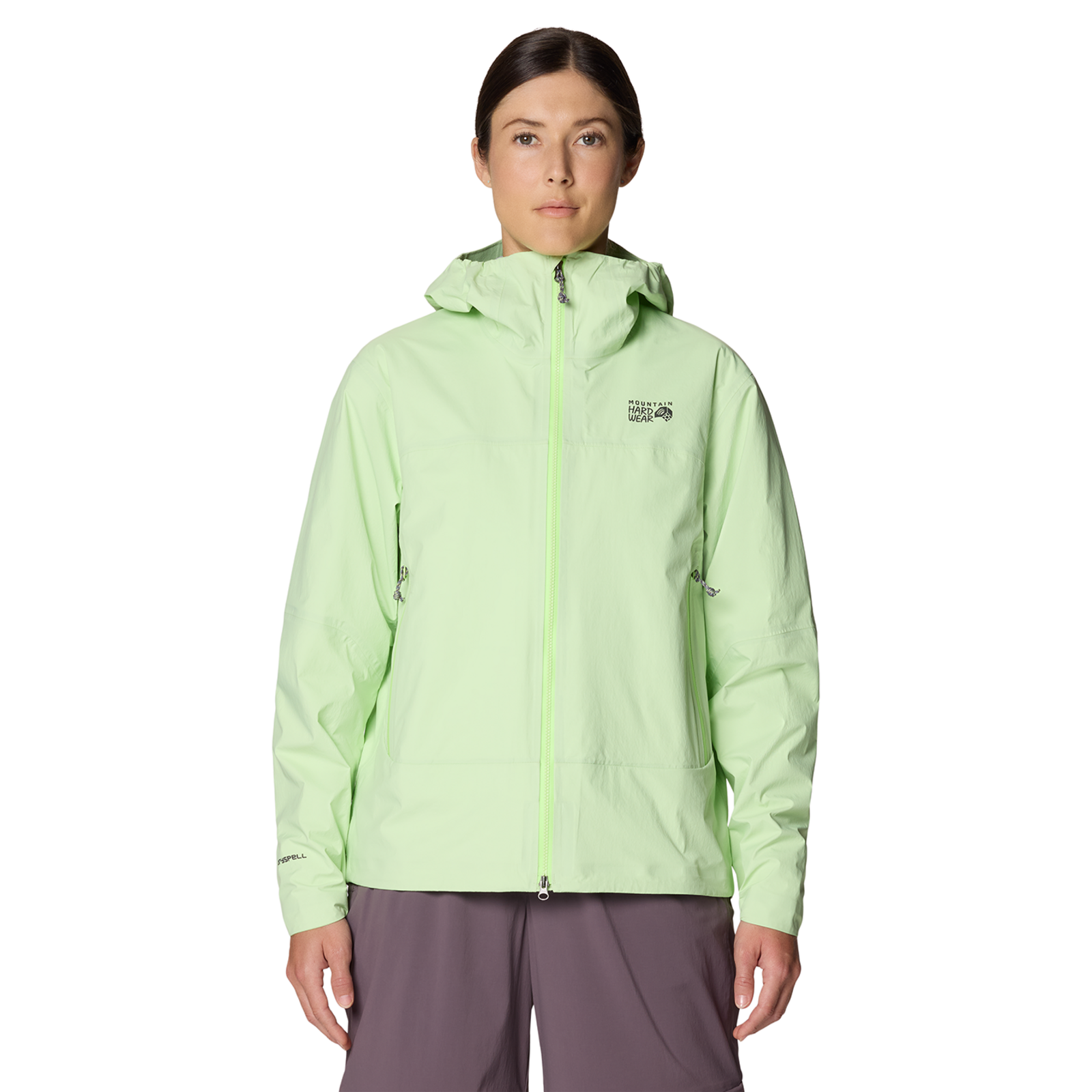 Mountain Hardwear W Cloud Cipher™ Hooded Jacket, Frozen in lime 386, Grösse: XS