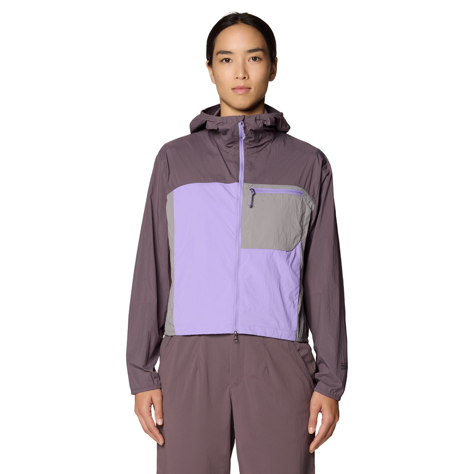 Mountain Hardwear W Wind Veil™ Hooded Jacket, Purple sage, harbor violet, approaching 574, Grösse: XS