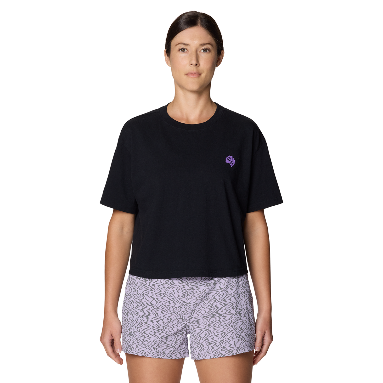 Mountain Hardwear W Fossils Boxy Crop, Black 010, Grösse: XS