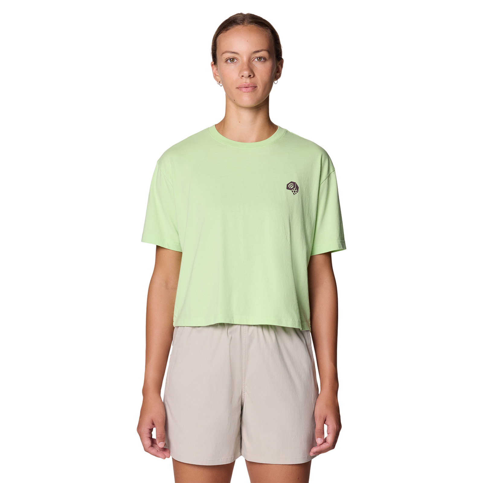 Mountain Hardwear W Fossils Boxy Crop, grün, Grösse: XS