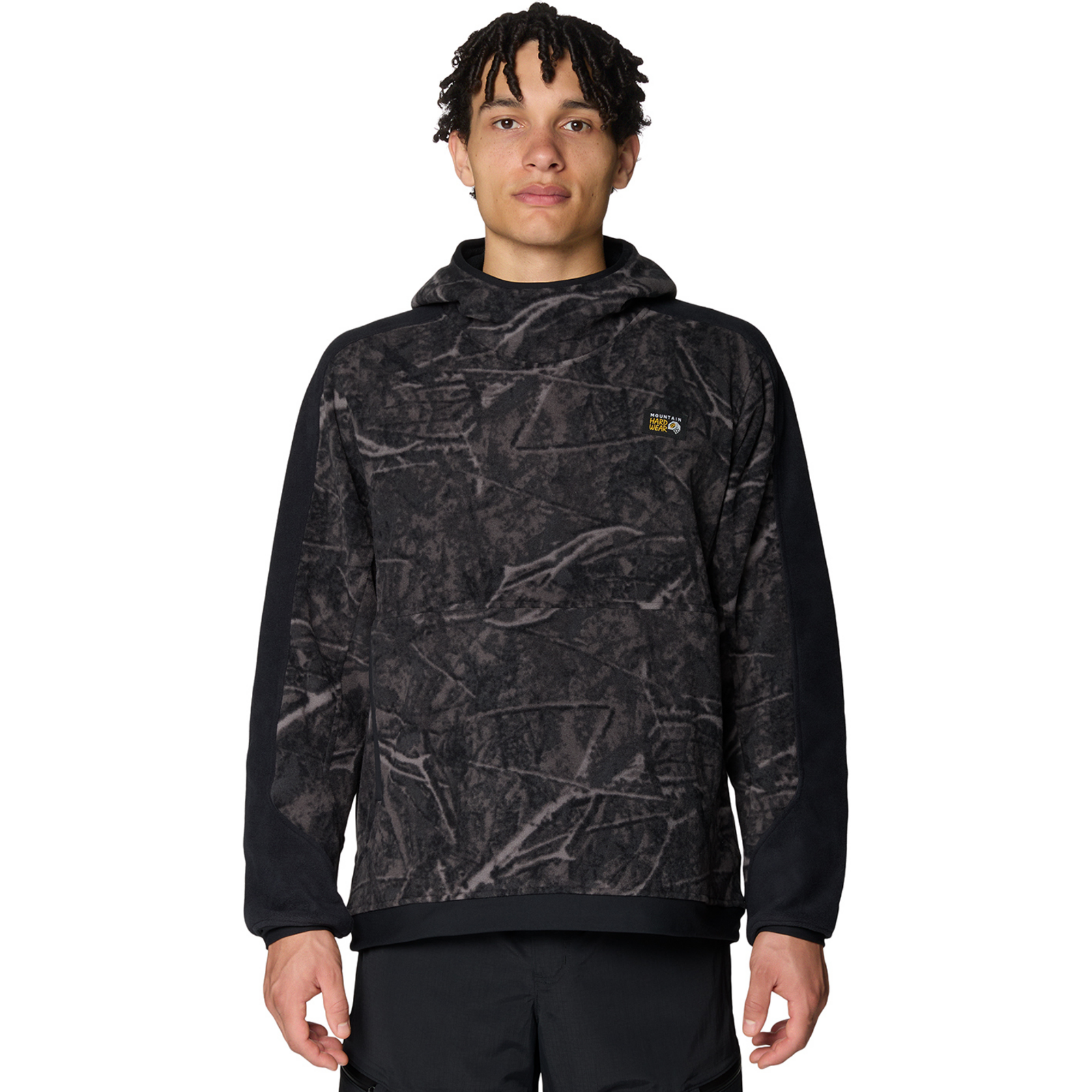 Image of Mountain Hardwear M Après Pro™ Fleece Hoody, Shark treecover print, black 011, Grösse: L