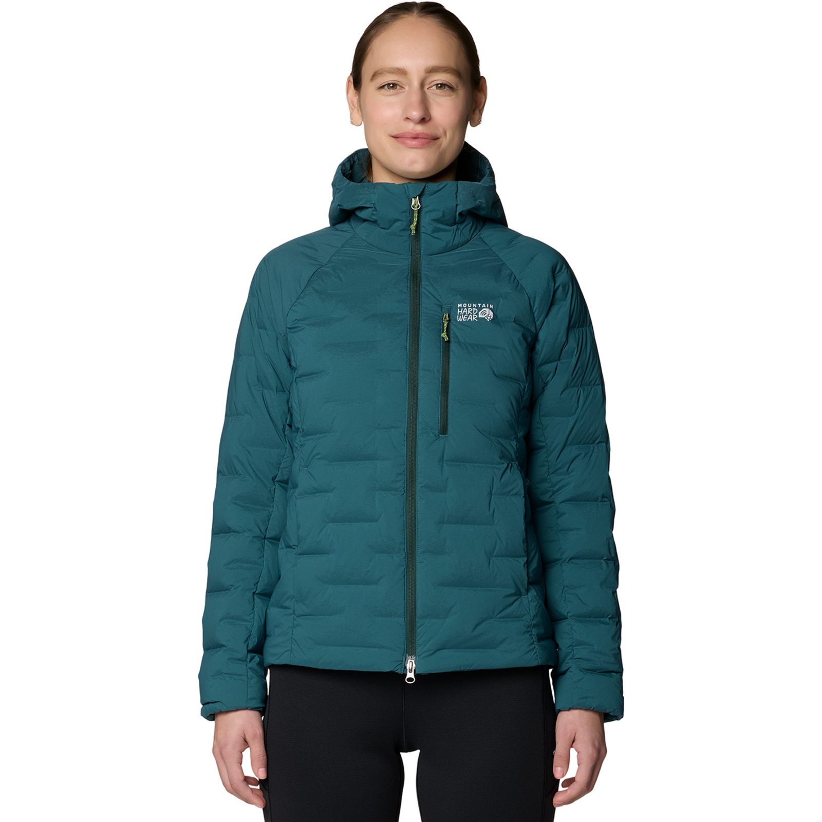 Image of Mountain Hardwear W Stretchdown™ Hooded Jacket, Aqua green 318, Grösse: XL