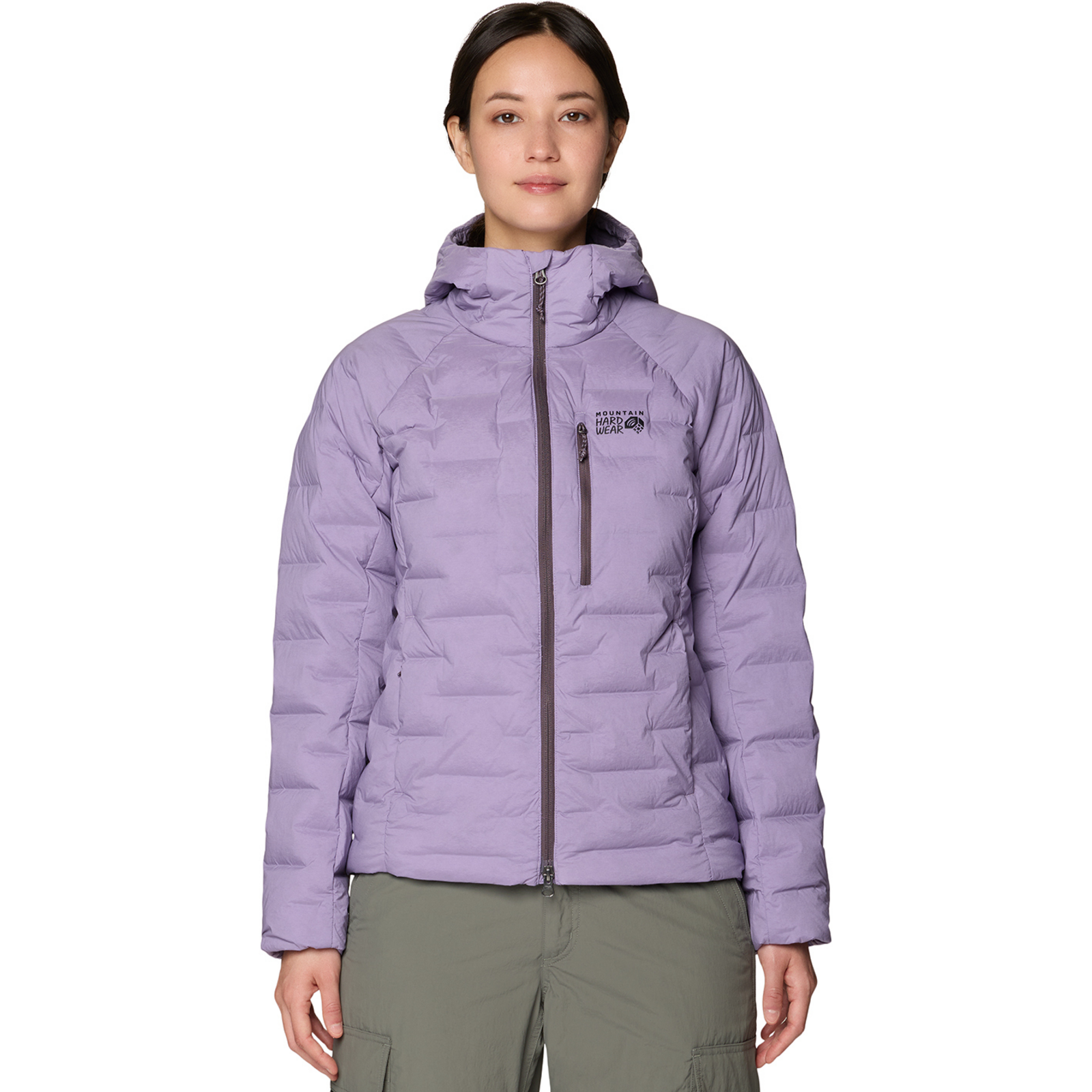 Image of Mountain Hardwear W Stretchdown™ Hooded Jacket, violett, Grösse: L