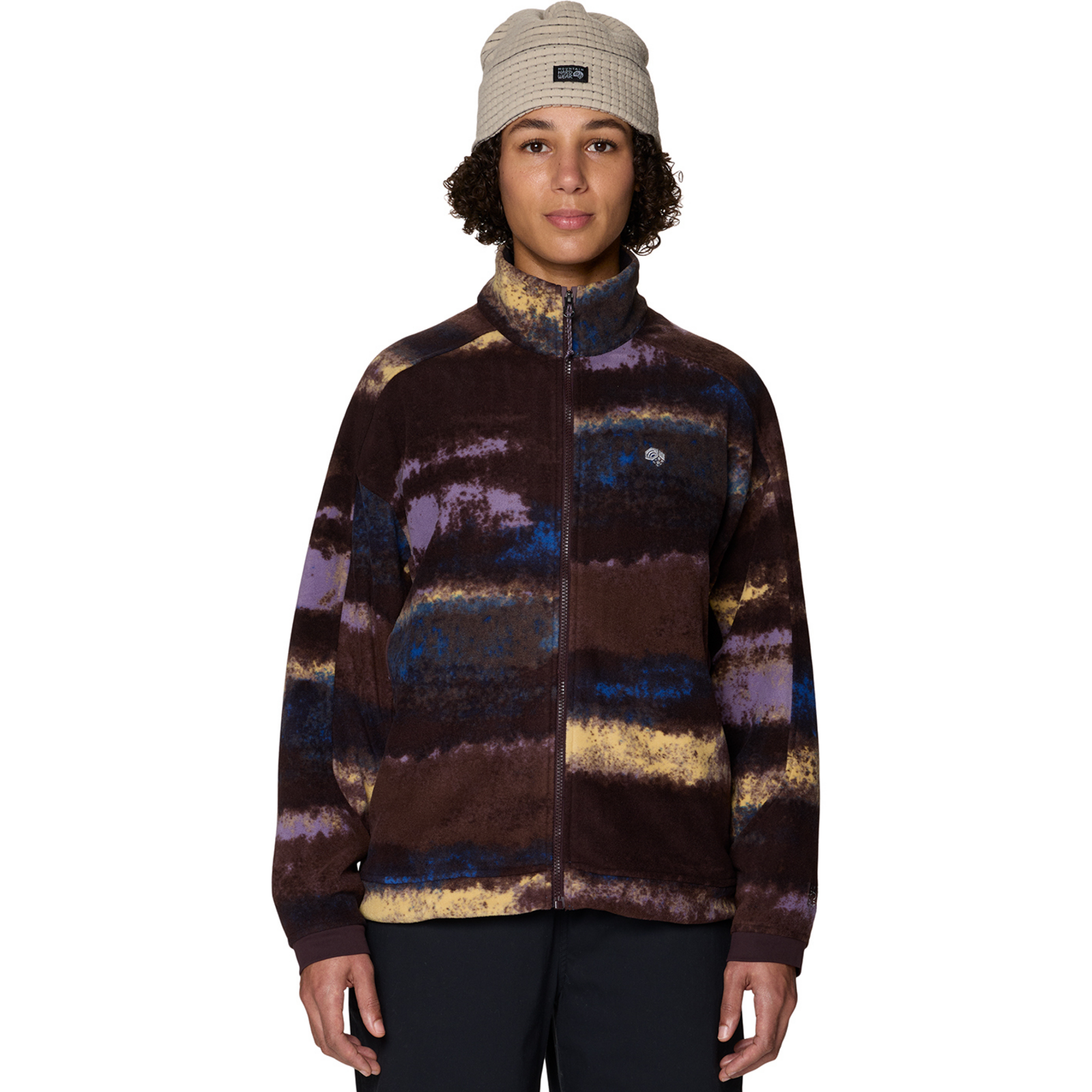 Image of Mountain Hardwear W Après Pro™ Fleece Jacket, Berry blue patchwork print 488, Grösse: XS