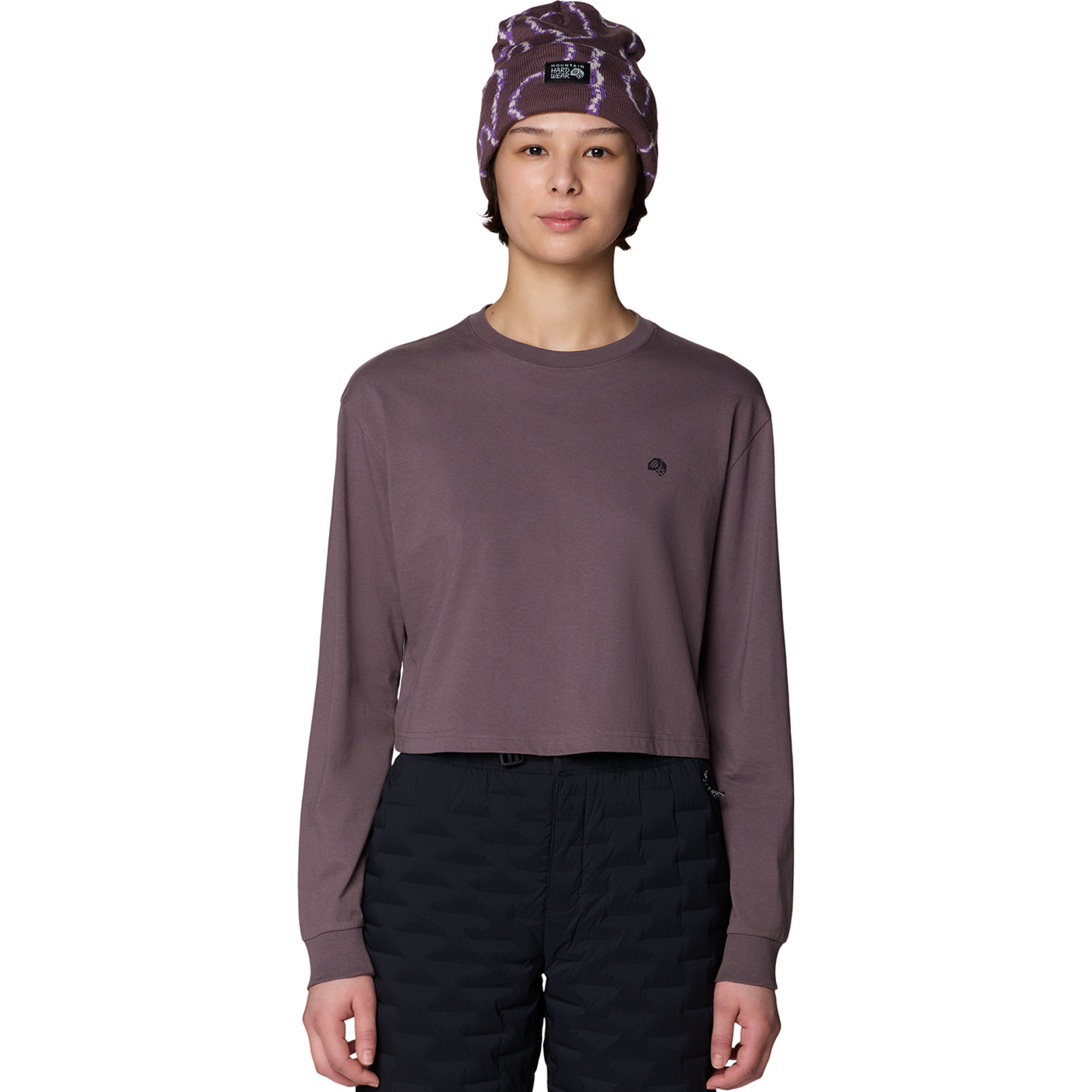 Image of Mountain Hardwear W MHW™ Seeking Wilder Paths Crop Long Slee, Purple sage 574, Grösse: S