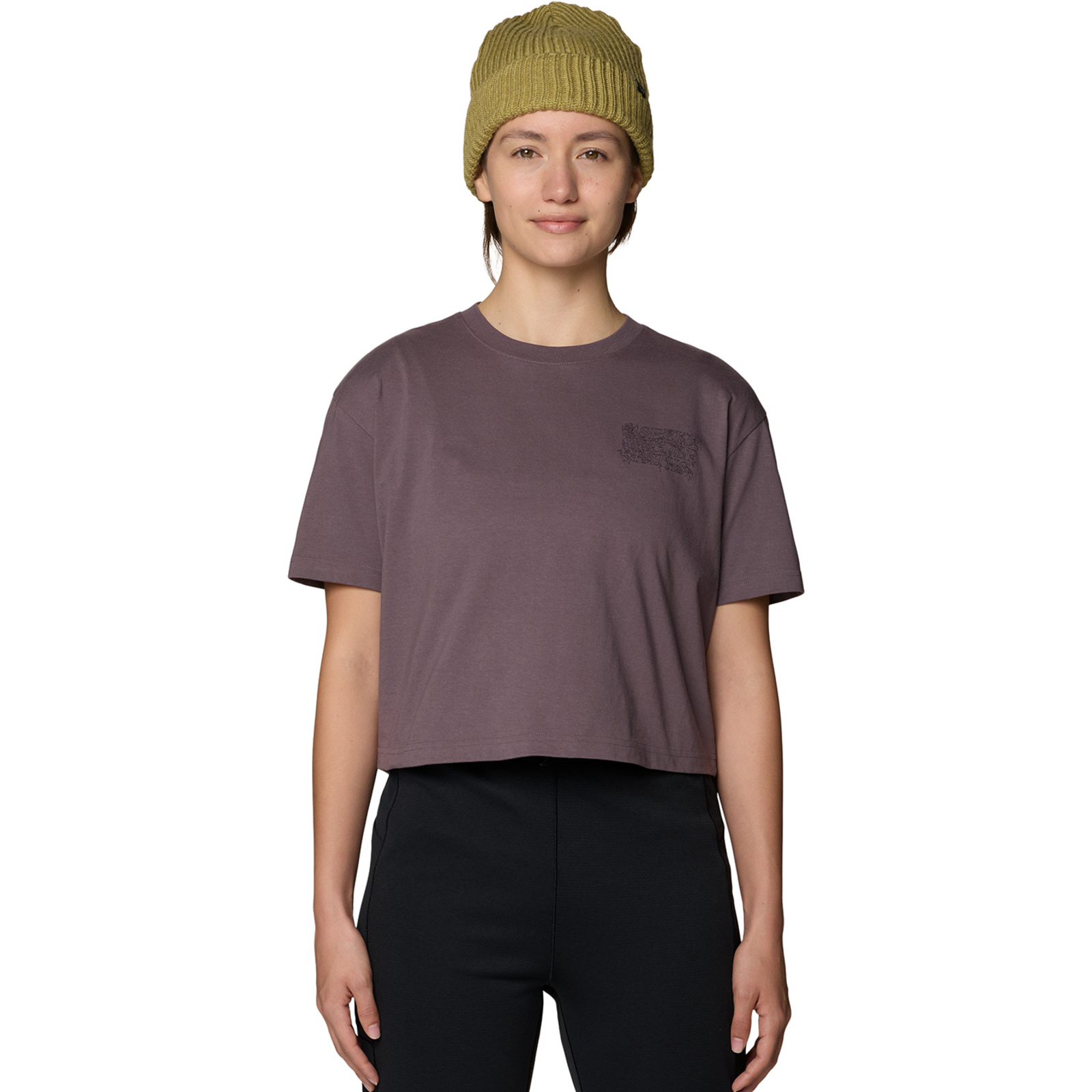 Image of Mountain Hardwear W MHW™ Seeking Wilder Paths Crop Short Sle, Purple sage 574, Grösse: M